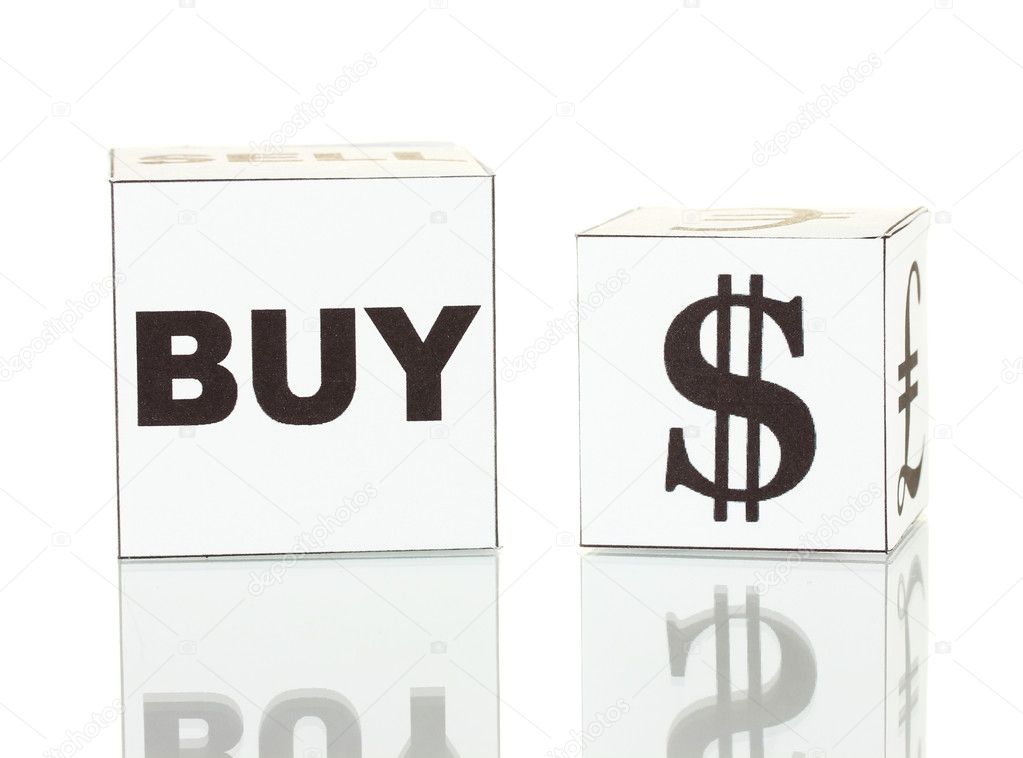 Forex Currency In !   The White Dices On White Background Stock Photo - 
